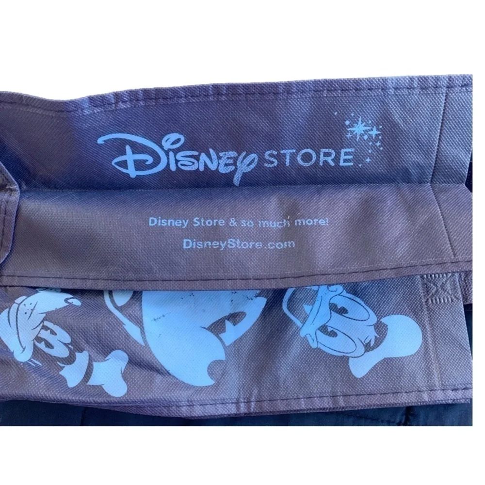 Disney Store Blue Mickey Minnie Character Canvas Bag
